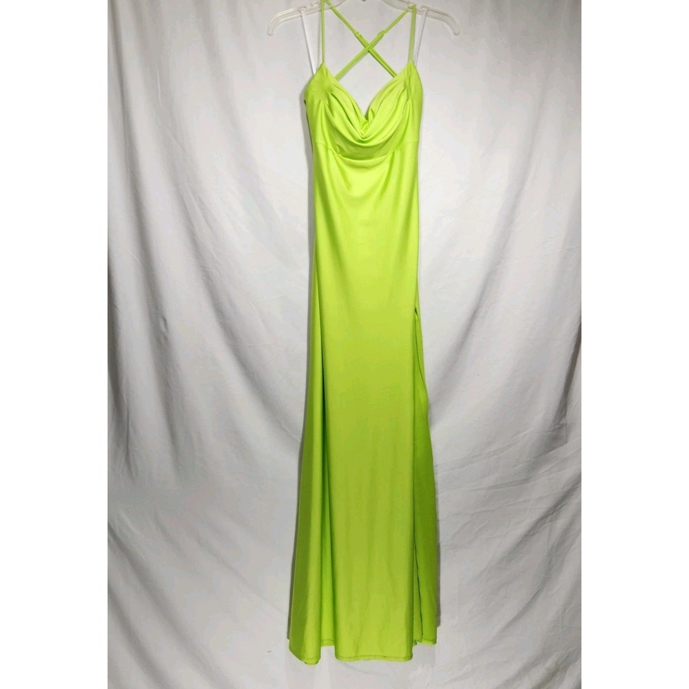 B. Darlin Womens‎ Evening Dress Strappy Back Juniors Size 7/8 Lime Green NWT